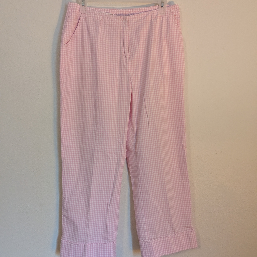 Grace Elements Pink Checkered Pants